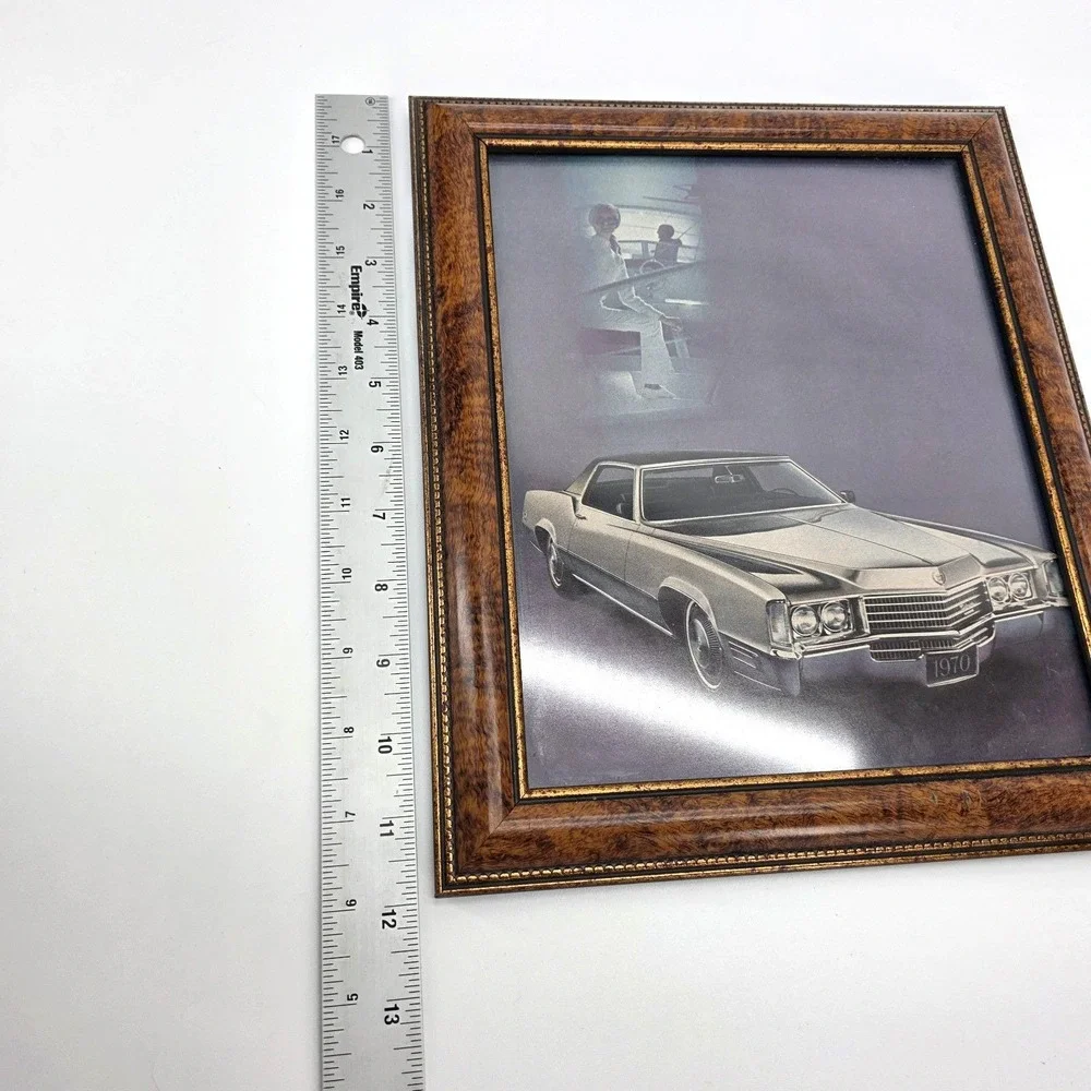 Vintage Framed Wall Art 1970 Cadillac Eldorado Car Magazine Ad Advertisement